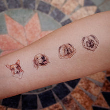 Load image into Gallery viewer, Puppies Love · Golden Retriever, Chow Chow, Corgi Dog Tattoos - LAZY DUO TATTOO
