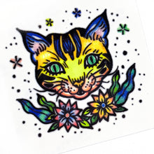 Load image into Gallery viewer, New School Pop Color Cats Tattoos - LAZY DUO TATTOO
