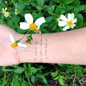 Encourage Quote・Learner Tattoo - LAZY DUO TATTOO