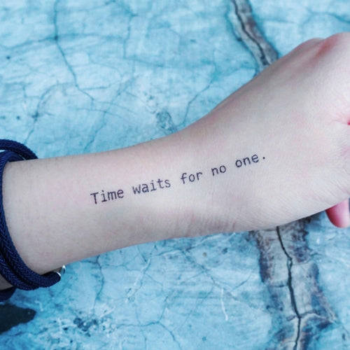 Life Lesson Quote．Time Flies Tattoo - LAZY DUO TATTOO