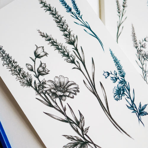 Lavender & Daisy Flower Tattoo - LAZY DUO TATTOO