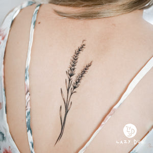 Lavender & Daisy Flower Tattoo - LAZY DUO TATTOO