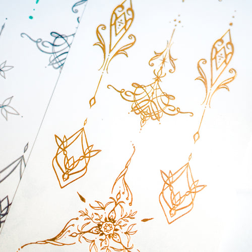 Boho Gold Ornamental Tattoo Set - LAZY DUO TATTOO