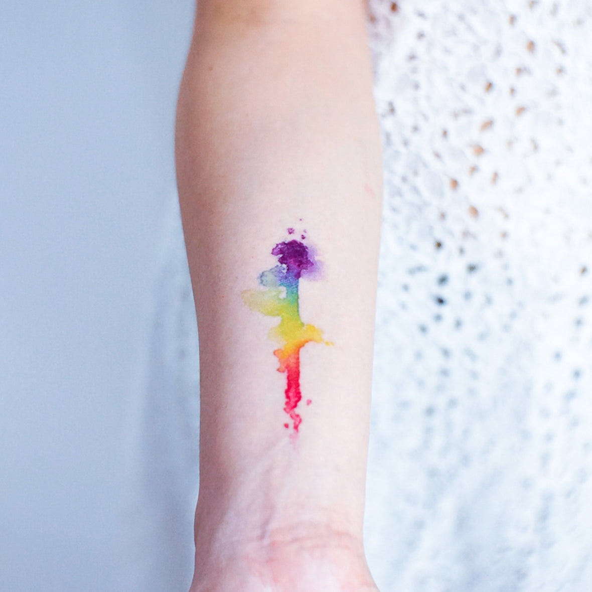 Watercolor splash and anchor tattoo - Tattoogrid.net