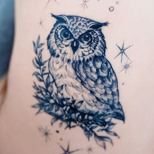 Night Owl Tattoo - LAZY DUO TATTOO