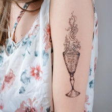 Load image into Gallery viewer, Smoke in the Glass Tattoo - LAZY DUO TATTOO
