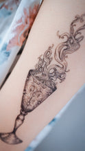 Load image into Gallery viewer, Smoke in the Glass Tattoo - LAZY DUO TATTOO
