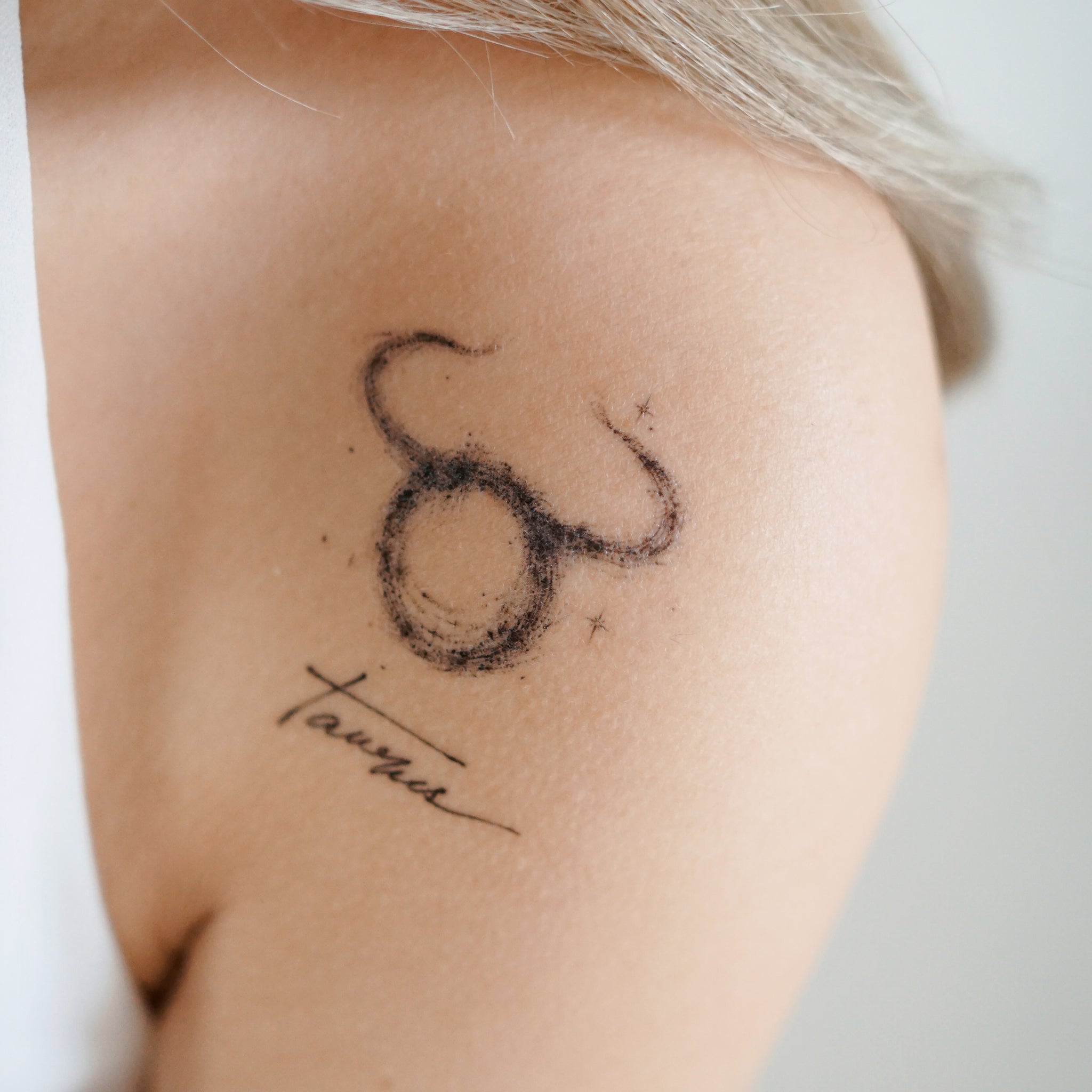 Taurus Zodiac Symbol Temporary Tattoo set of 3 - Etsy Denmark