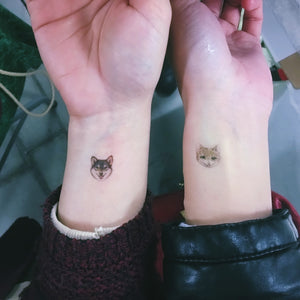 Tiny Cat and Shibu Tattoo - LAZY DUO TATTOO