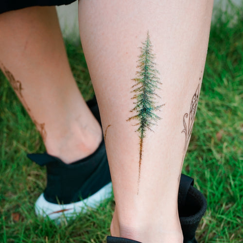 Watercolor Flower & Tree Tattoos - LAZY DUO TATTOO