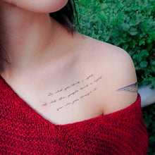 Load image into Gallery viewer, Life Lesson Quote．Trust Yourself Tattoo - LAZY DUO TATTOO
