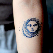 Load image into Gallery viewer, Sun &amp; Moon Tattoo - LAZY DUO TATTOO
