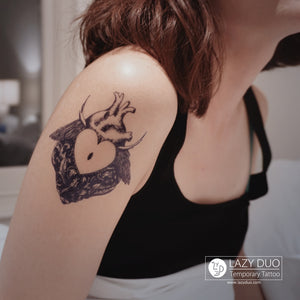 Rococo Spiky Heart Lock Tattoo - LAZY DUO TATTOO