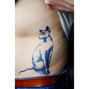 Sphynx Cat II Tattoo - LAZY DUO TATTOO