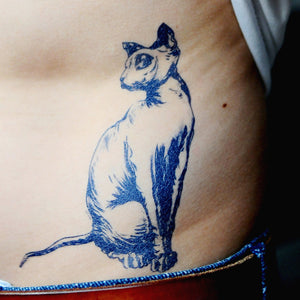 Sphynx Cat II Tattoo - LAZY DUO TATTOO