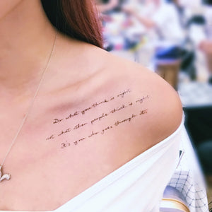 Life Lesson Quote．Trust Yourself Tattoo - LAZY DUO TATTOO
