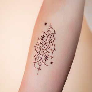 Alchemy Symbols Tattoo ideas Star, Tree, Water Sun, Moon, Nature, Earth Tattoo  Designs Temporary Tattoo Sticker LAZY DUO Hong Kong HK