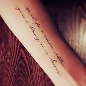 Encourage Quote・Life Lesson Tattoo - LAZY DUO TATTOO